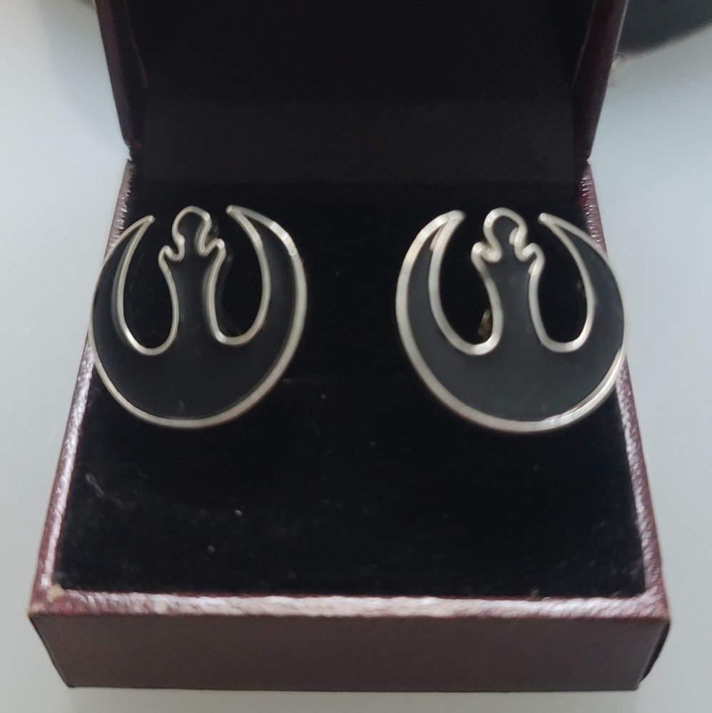 Star Wars Silver and Black Rebel Cufflinks